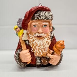 Vintage Silvestri Old World Santa w/ Toys Christmas Tree Ornament, Holiday-4.5”H